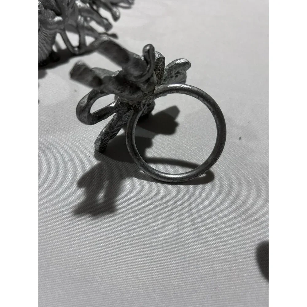 Pier 1 Cherub Angel Harp Heavy Napkin Rings Lot of 10 Vintage - Picture 8 of 9